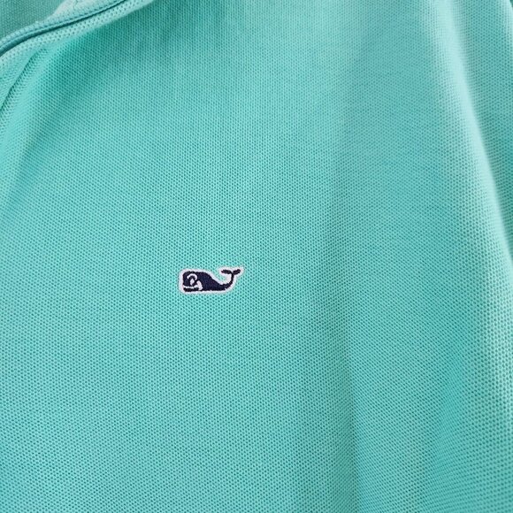 Vineyard Vines Teal Green Quarter Zip Pullover Sweater Sweatshirt Men's L - Picture 4 of 7